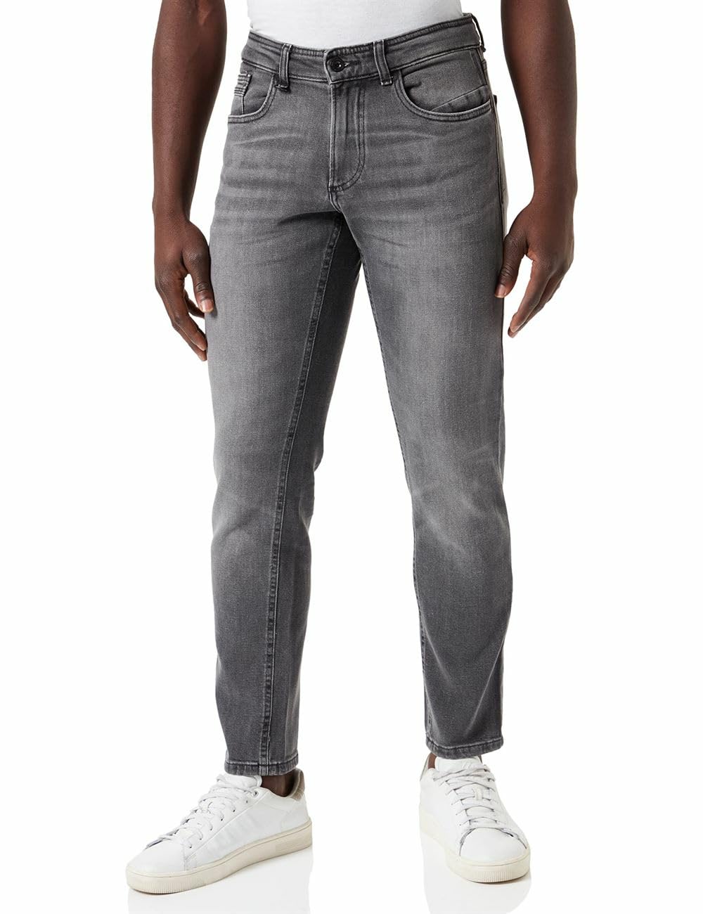 camel active Men's 488885/9D06 Jeans, Stone Gray, 38W / 32L