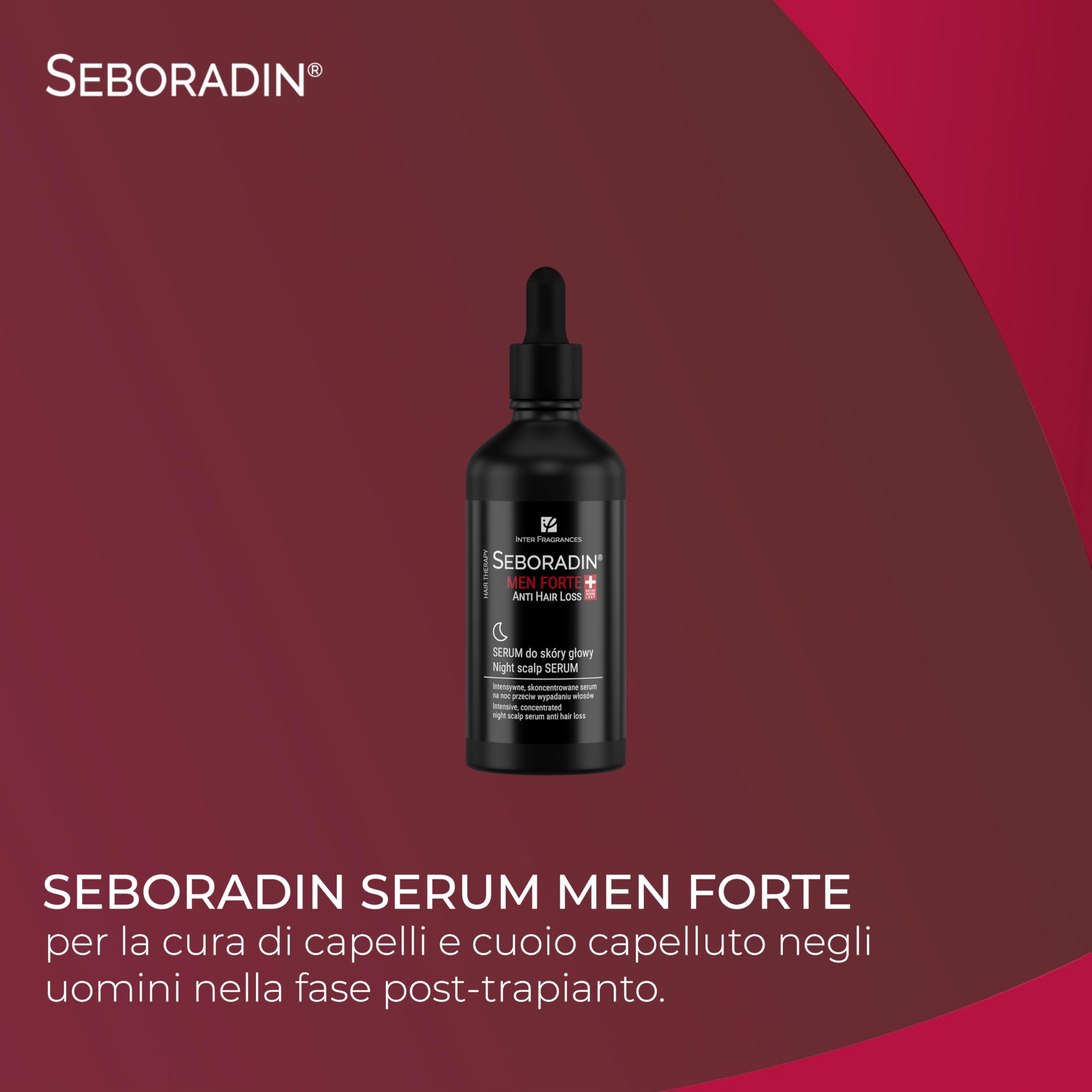 Seboradin PRO Uomo – Fiale, Derma Roller, Siero Notte, Shampoo, Lozione | Scrub Pelle Capelli, Crema Viso, Gel Doccia 2in1, Pro Care Complex – linea uomo anticaduta