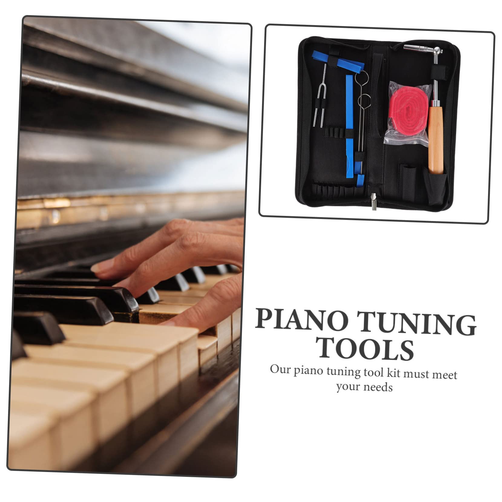 1set Accordatura Per Pianoforte Kit Mute Chiave Accordatura Utensili Ergonomici e Resistenti Per Pianisti Principianti e Professionisti