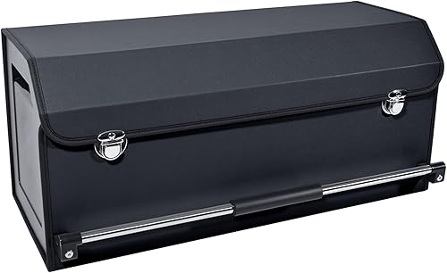 Miniatura 9 de XCF Trunk Organizer for SUV, Foldable Leather Car Trunk Organizer with Lid and Sturdy Handle, Collapsible Adjustable Storage Compartment for