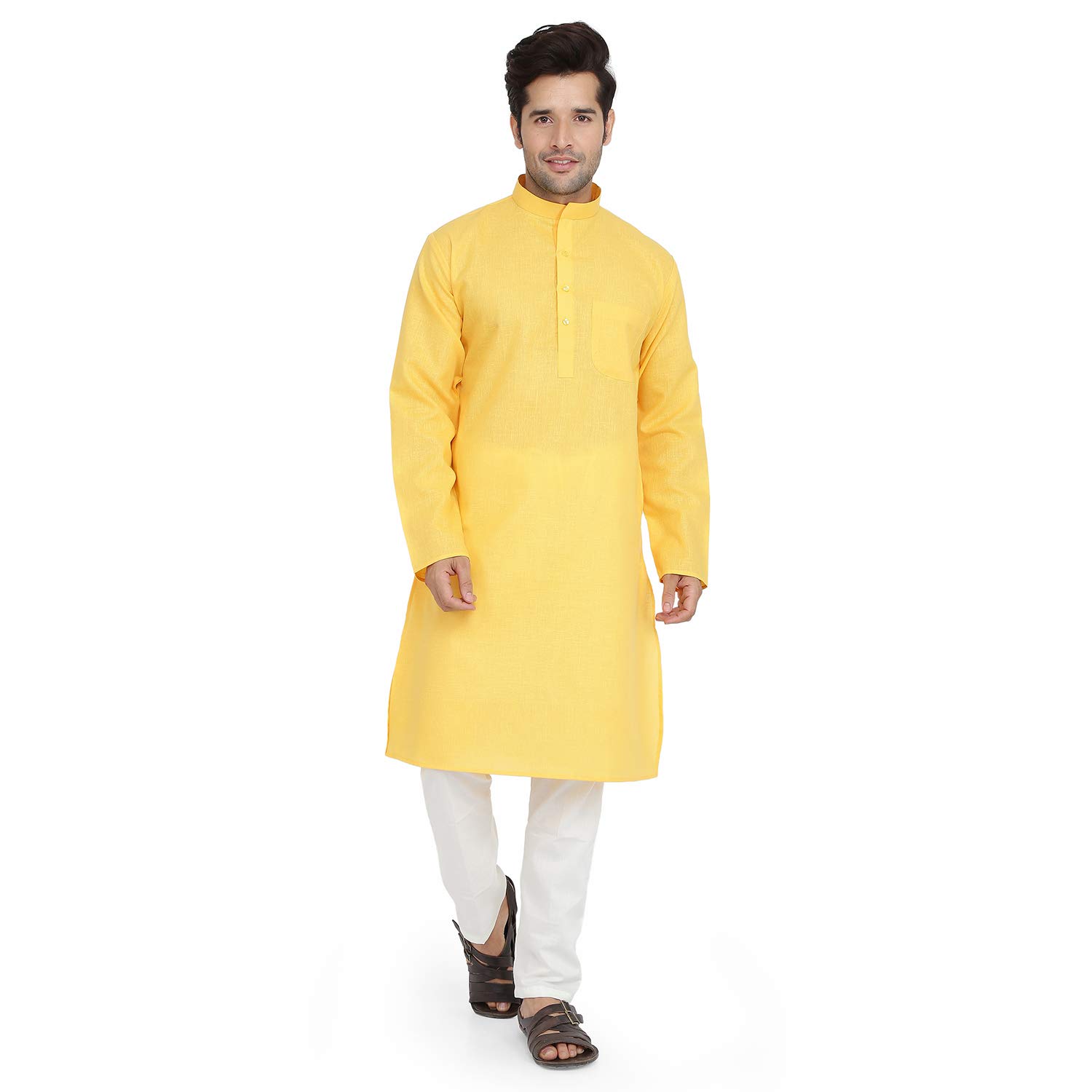 royal kurta Mens Pure Cotton Kurta Pyjama Set-picture-29