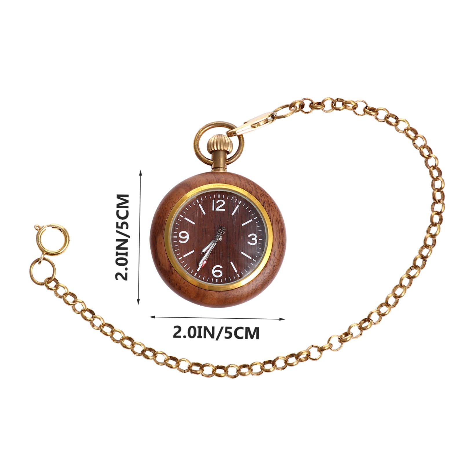 HOMSFOU Reloj de Bolsillo Antiguo Movimiento de Cuarzo Estilo Vintage para Disfraz y Uso Cotidiano