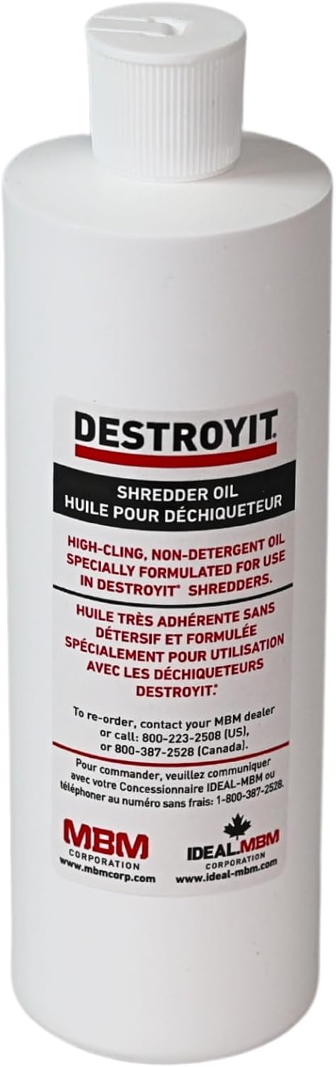 MBM Destroyit Paper Shredder Oil (4 x 1 Pint) - CED214