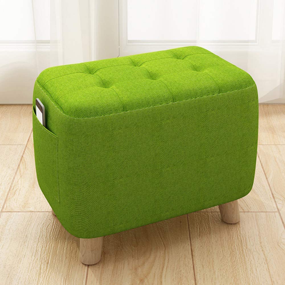 Pouf rembourré petit siège et repose-pieds ergonomique vert