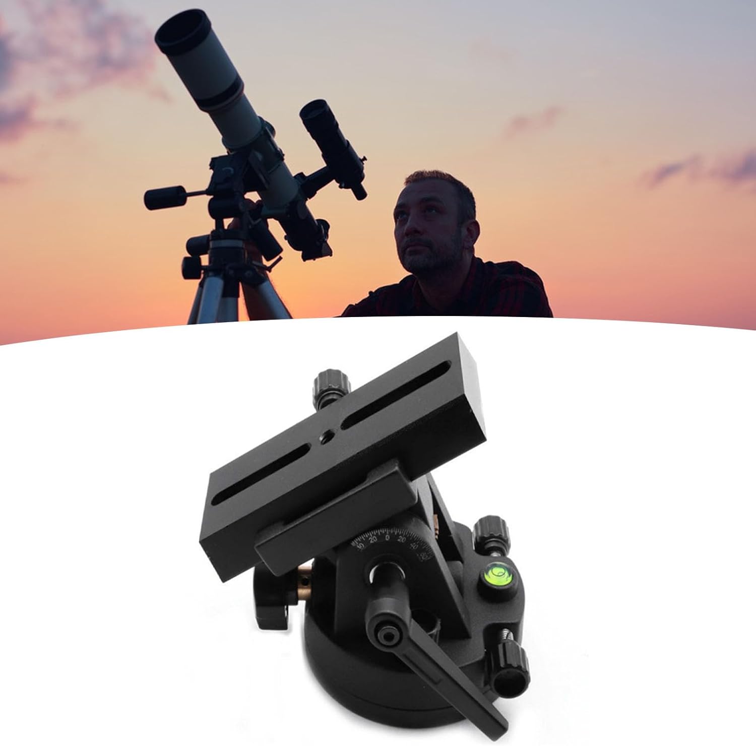 Latitude Adjustment Seat, Aluminum Alloy Telescope Mount Equatorial Wedge Instrument Latitude Base Telescope Accessory, Telescoping Guiders and Wedges