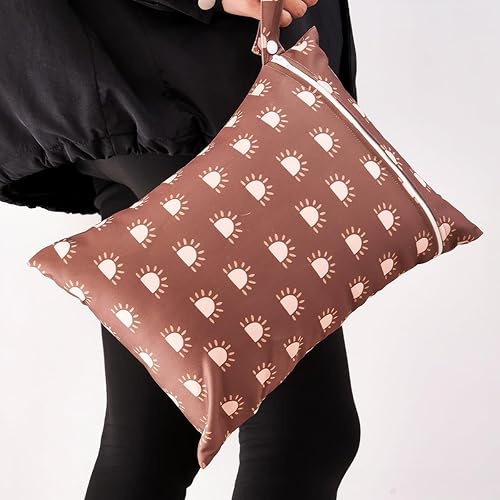 Miniatura 4 de Bolsa húmeda para bebé, traje de baño, bolsa de pañales y viajes, impermeable, reutilizable, a prueba de fugas, para ropa húmeda, trajes de baño,