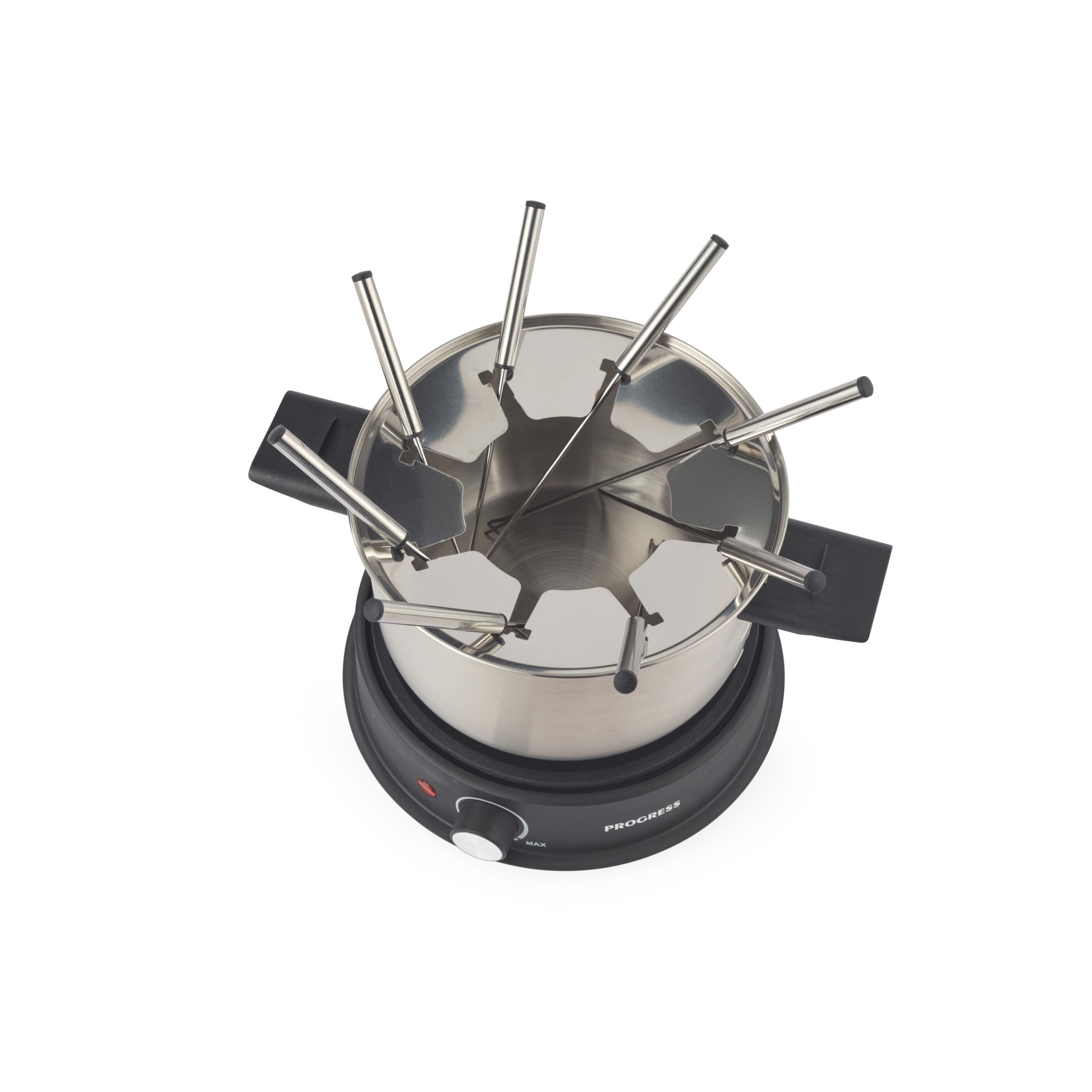 Progress Elektrischer Fondue-Maker 1500W 1,5L Edelstahlgabeln 20cm Topf