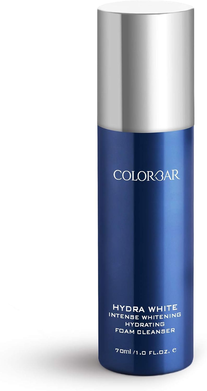 Colorbar Hydra White Foam Cleanser, 70ml, No parabens, No sulphates, No silicones, 100% Vegetarian, Clear, 70 ml (Pack of 1)