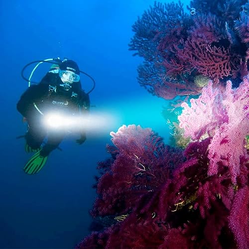 Miniatura 3 de Linterna de buceo de 3000 lúmenes súper brillante XHP70 LED 3 modos luz de seguridad para buceo linterna sumergible profesional de 4921ft incluye