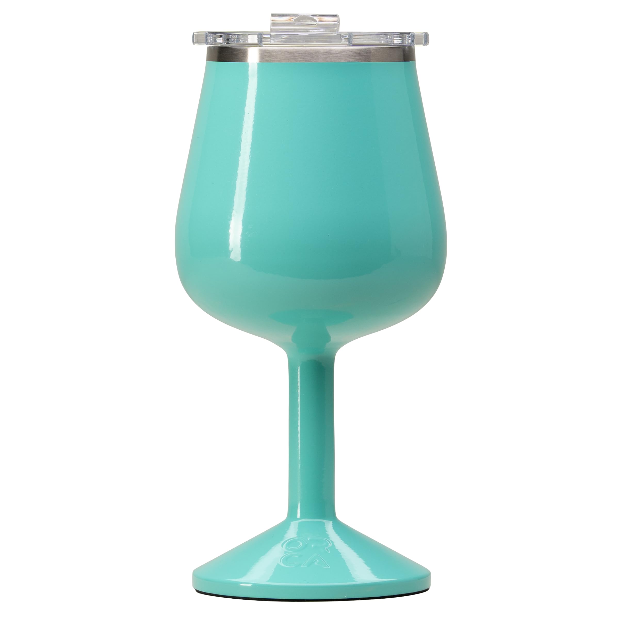 ORCA Vino 15oz | Temperature Insulated Mug, Vacuum Sealed Stainless Steel Wine Glass with Lid, Cup Keeps Drinks Ice Cold or Hot — Seafoam