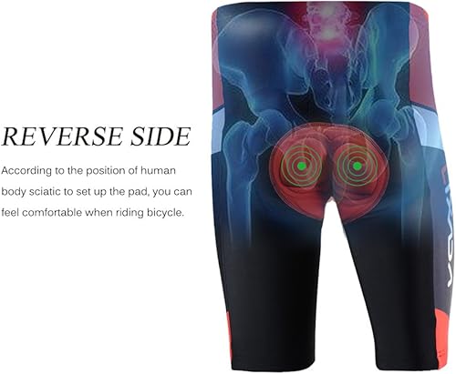 Miniatura 6 de Lixada - Conjunto de maillot de ciclismo para hombre manga corta secado rápido transpirable de secado rápido camiseta  shorts acolchados 3D Negro,