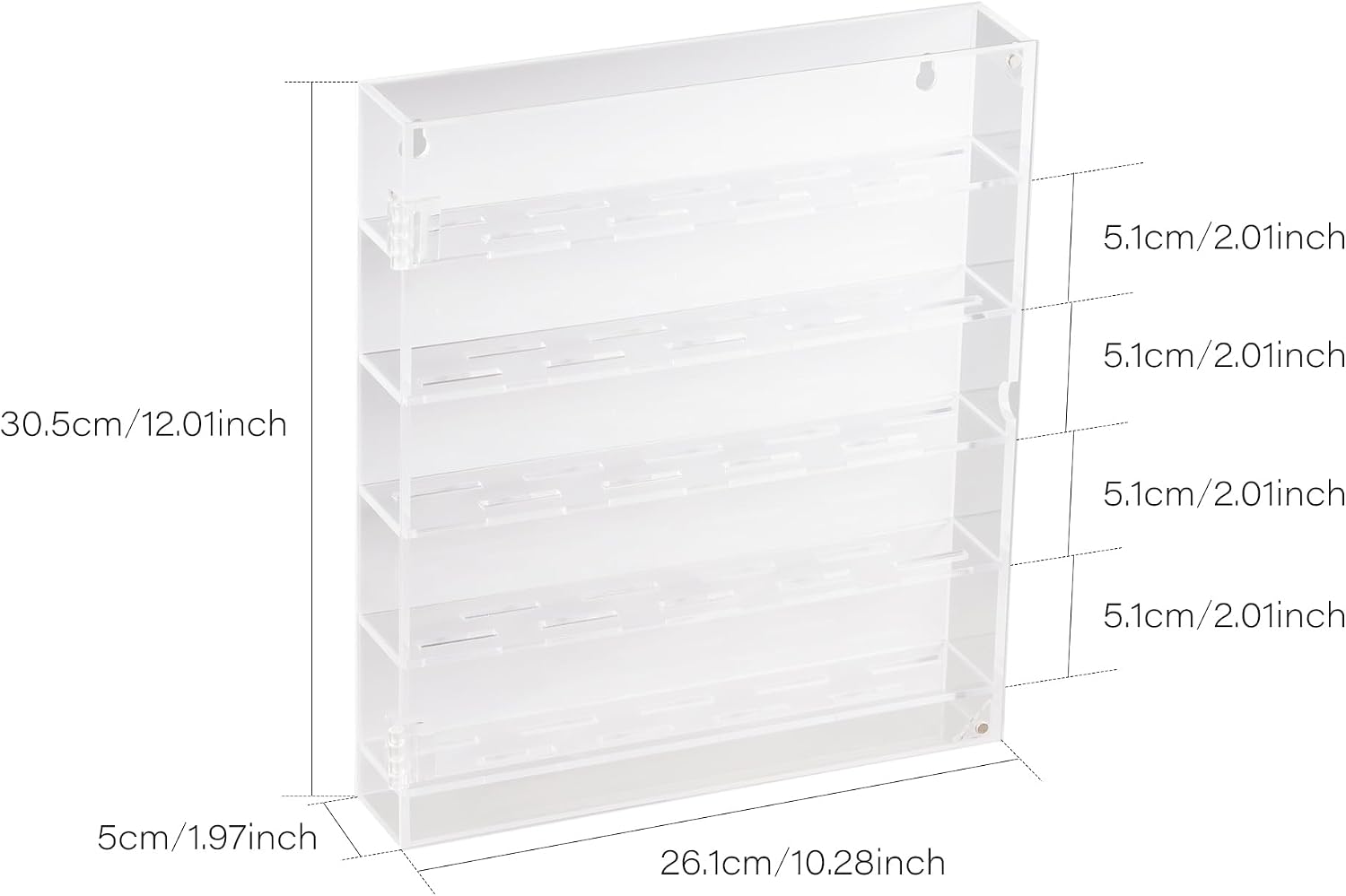 Coin Holder, Challenge Coin Display Box with Removable Shelves and Magnetic Door, Acrylic Challenge Coin Holder, Clear Coin Case Coin Box fits 45 Military Medals Poker Chip Pins Badges (White) image 4
