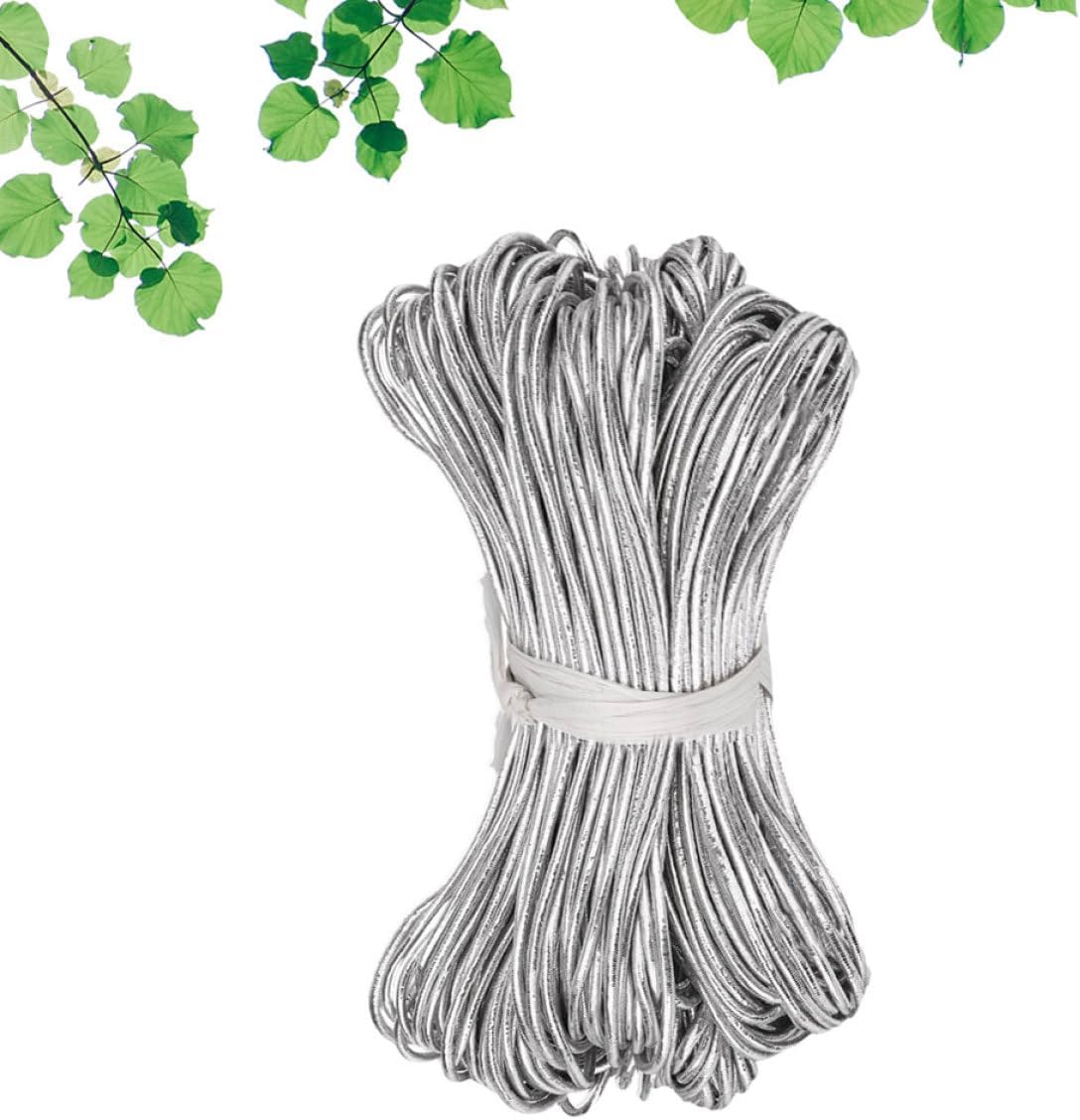 Homoyoyo 150m Silver 1mm Elastic Cord Stretch Thread DIY Beading Cord Jewelry Making Material String Rope for Crafts and Bracelet Making