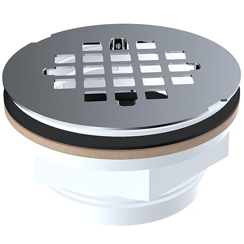 (1 Pack) Yariwiz 2" No-Caulk Snap-in Round Floor Shower Drain