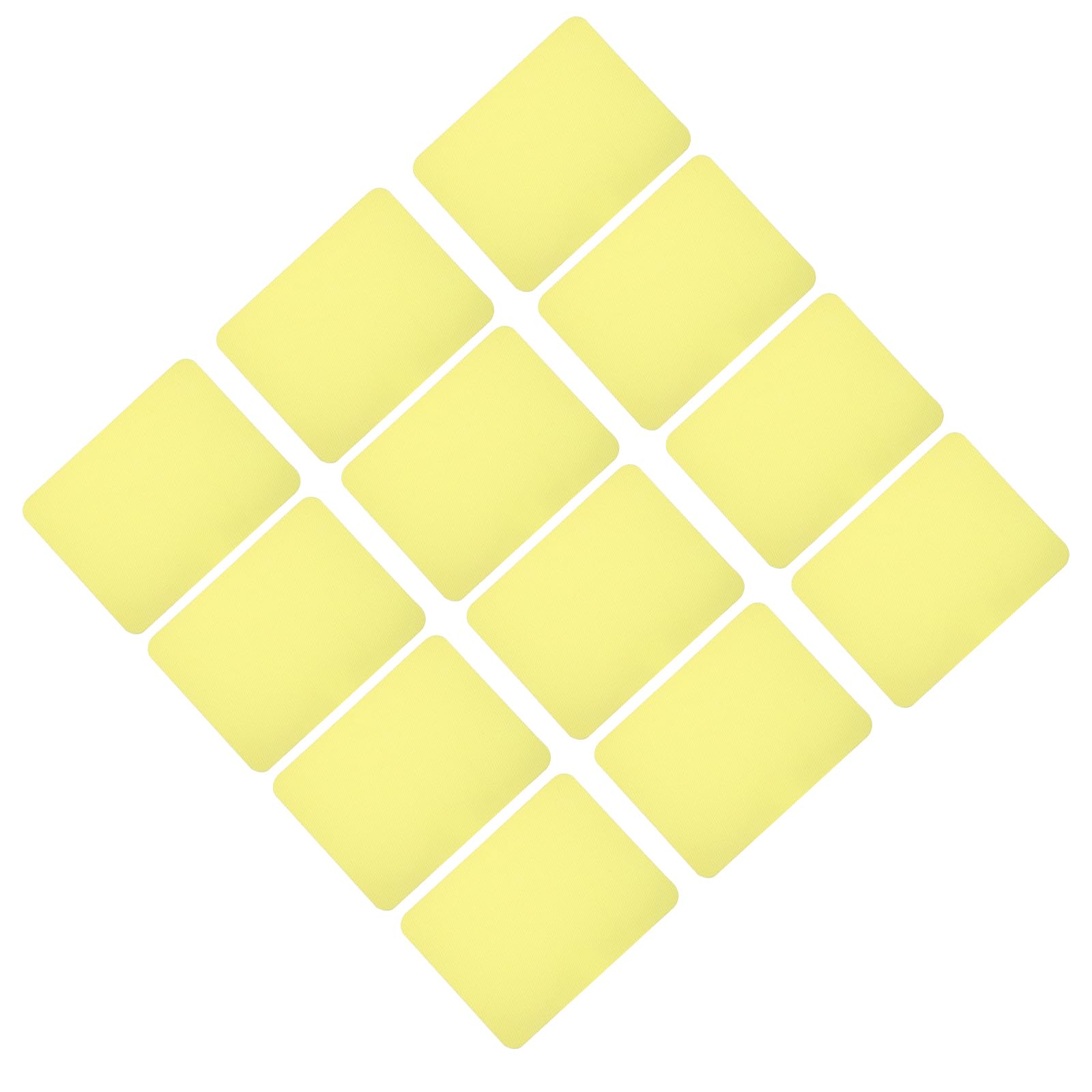sourcing map 16Pcs Iron on Patches Fabric Repair Patches Iron-On Mending Fabric Light Yellow 4.9"x3.7" for Clothes Repair, Pants, Bags Hole Repairing and Decoration