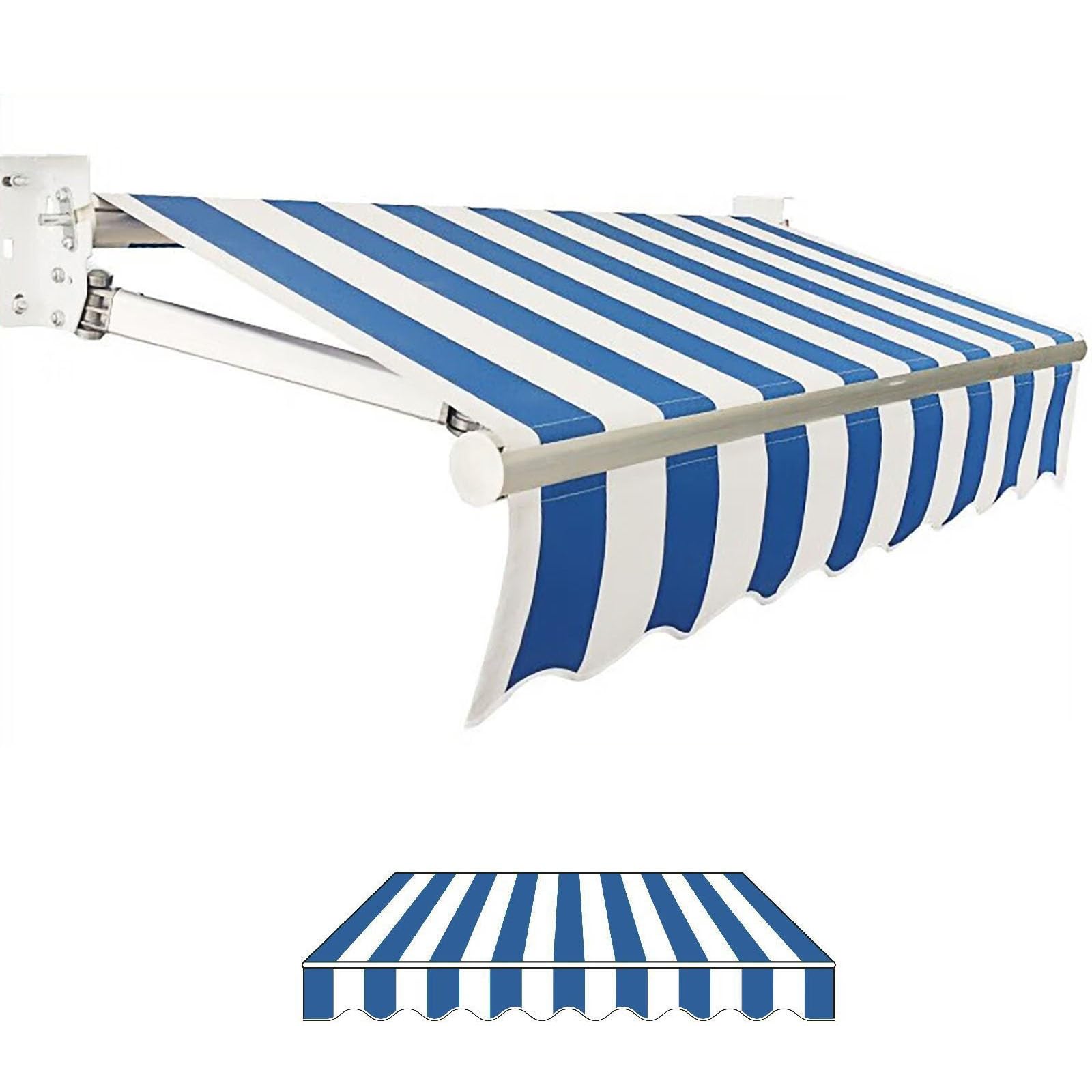 Tissu de remplacement pour auvent de terrasse rétractable 2x1,5m pare-soleil protec