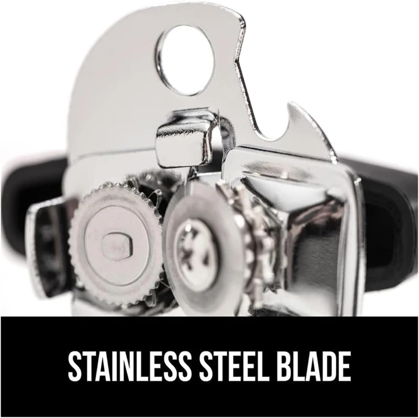 Stainless Steel Can and Bottle Opener - Easy Grip Handheld Tool for Jars and Cans