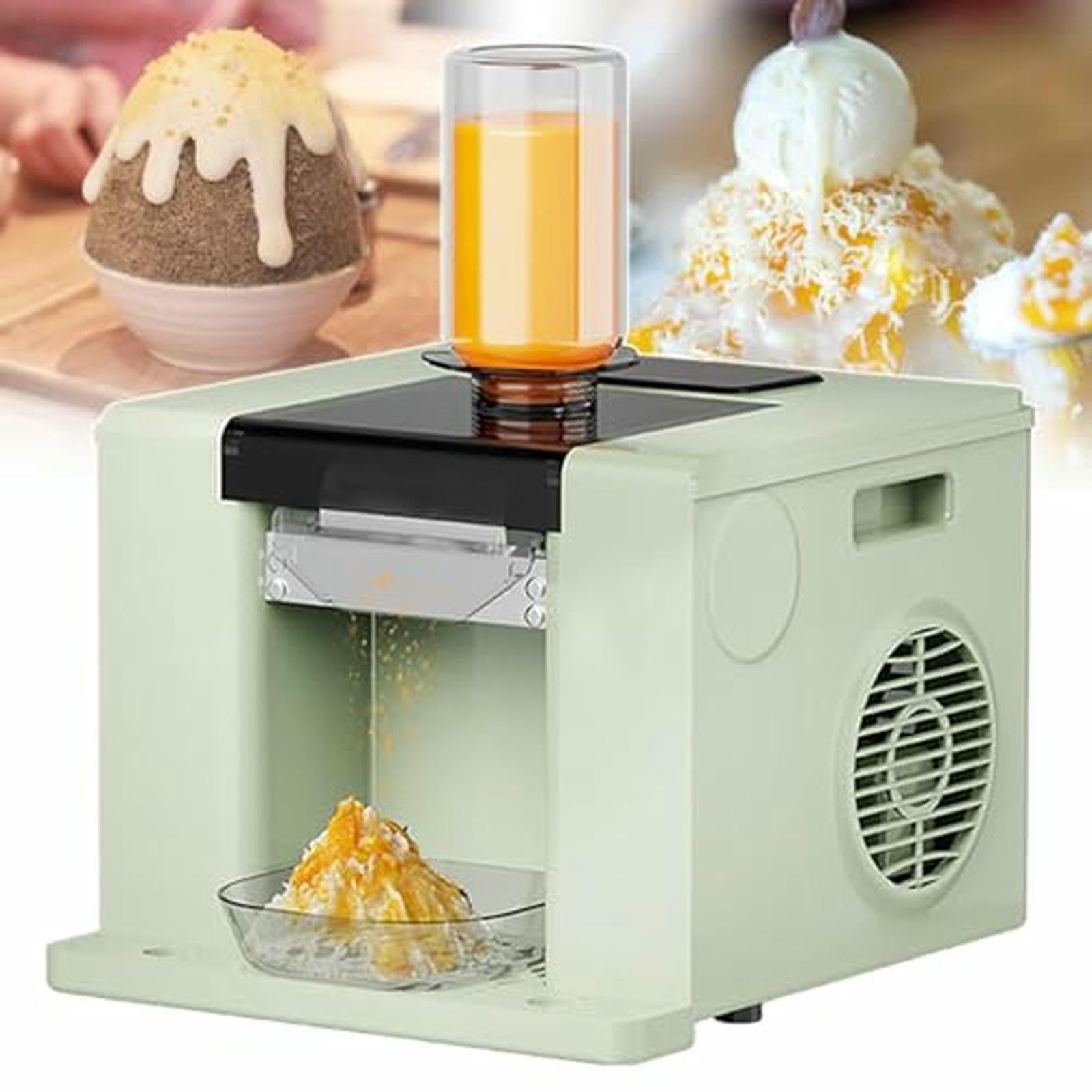 Broyeur de glace de neige efficace avec baril de stockage pour des desserts parfaits