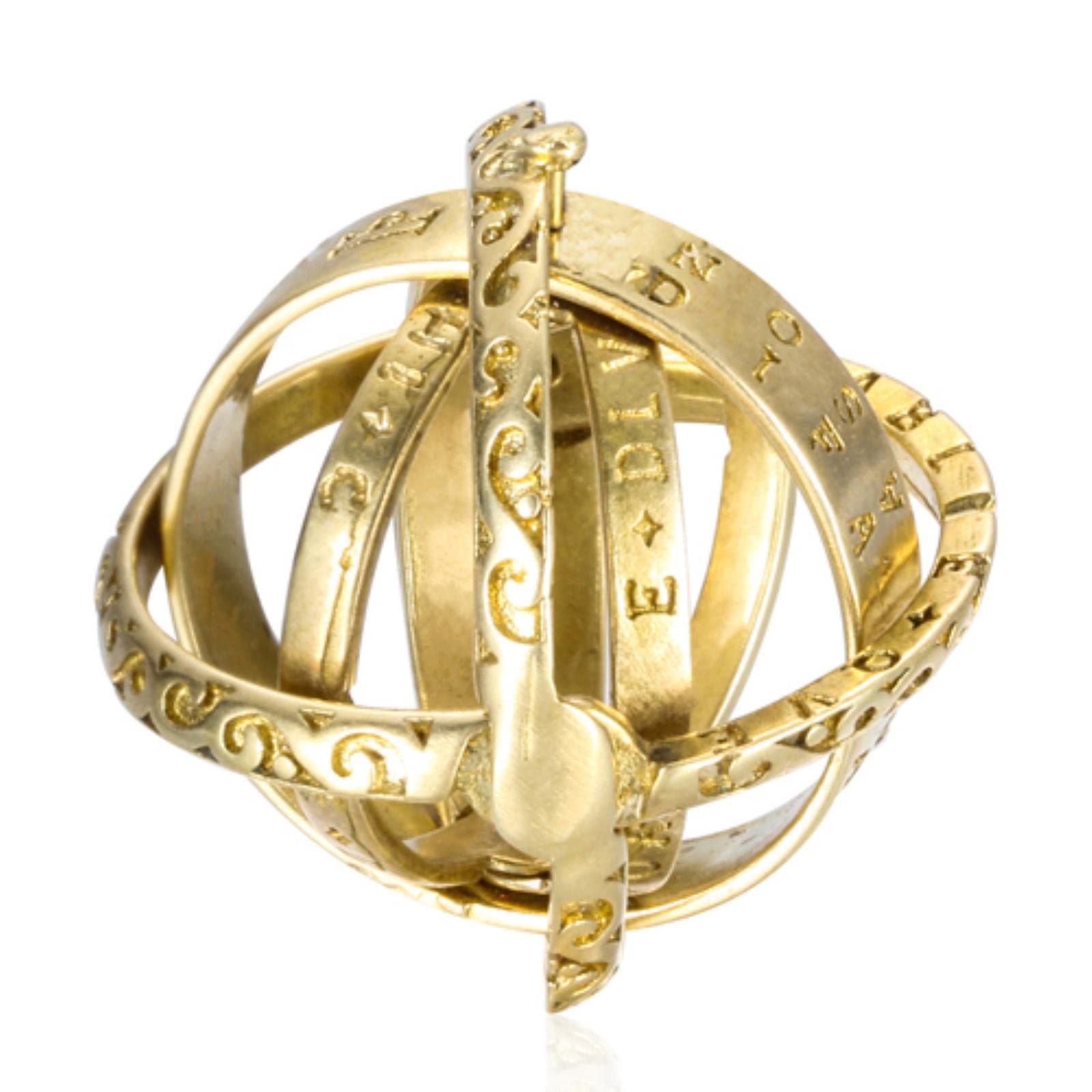 CABULEEmas Panas Astenosfer Cincin Wanita Fashion Rumit Berputar Konstelasi Kosmik Perhiasan Pasangan Cincin