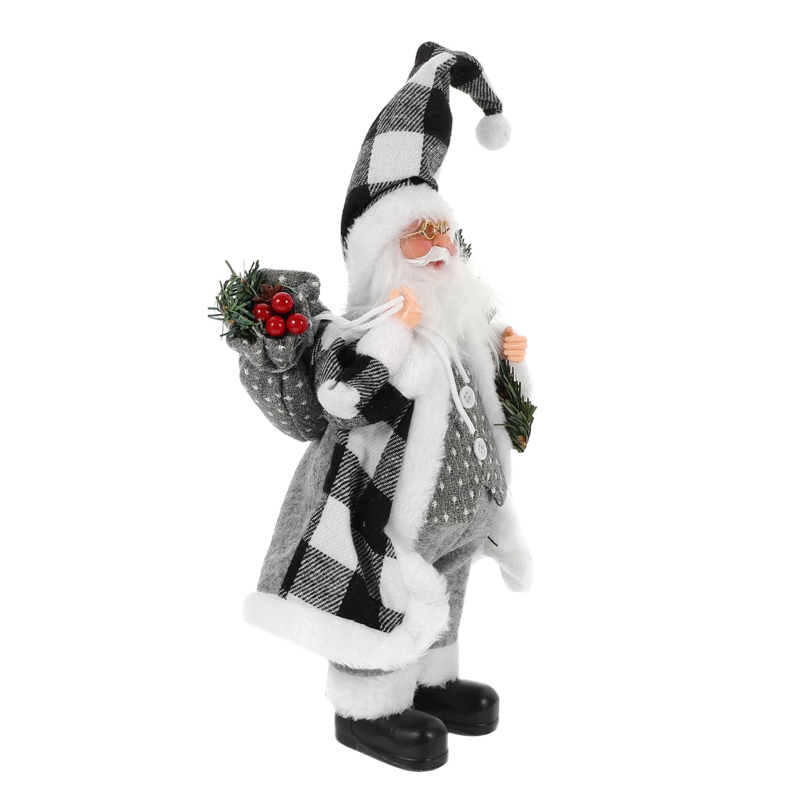 Cabilock 2st Alter Mann Puppe Dekoration Weihnachtshandwerk Weihnachtsschmuck Für Den Tisch Weihnachtsstatue Tischplatte Weihnachtsverzierung Weihnachtsmann-skulptur Chemiefasertuch