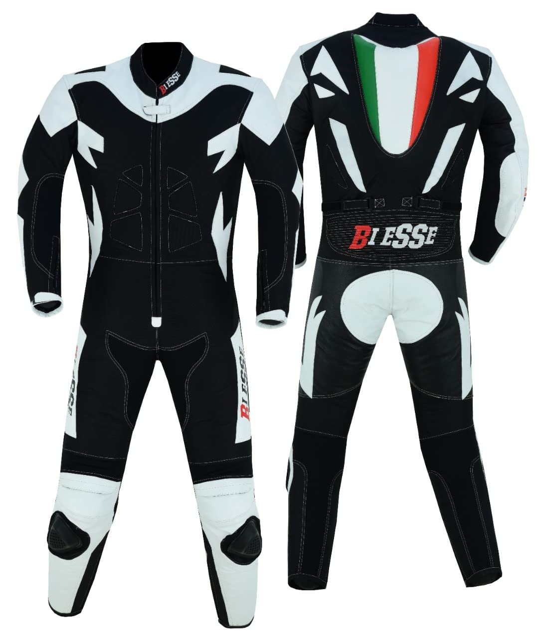 BI ESSE - MINIMOTO Kinderanzug aus Leder und professionellem Stoff, komplett mit CE-Protektoren