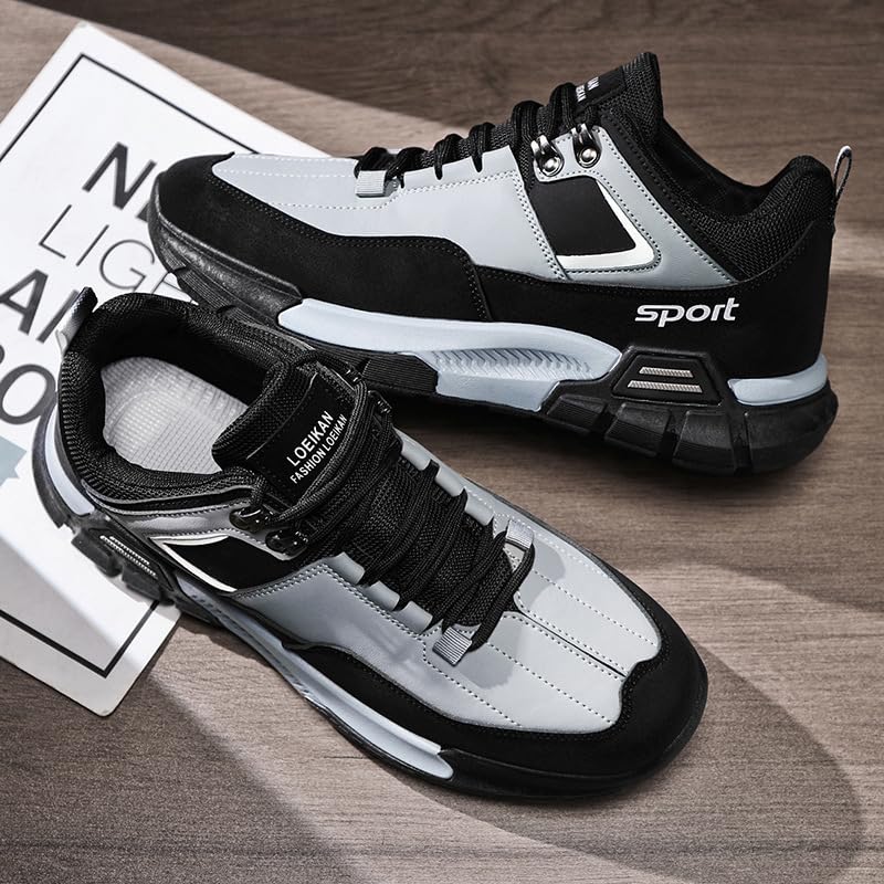 Men's Leather Outdoor Hiking Shoes - All-Season Durable Work Sports Shoes, Suitable for Hiking and Daily wear2