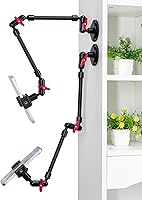 Vista 1 de Soporte de teléfono con base de metal de 23 pulgadas, montaje de tornillo de pared, carga de 1 libras, giratorio de 360° para transmisión