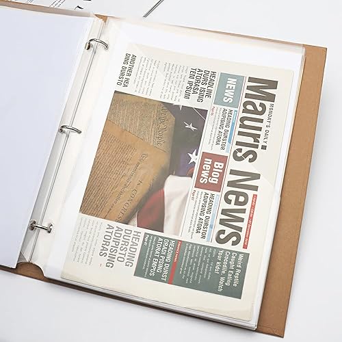 Miniatura 6 de 12 piezas A4, carpetas de archivos transparentes, con 3 agujeros, con bolsillos, bolsillos para archivos, carpetas de documentos para organizar