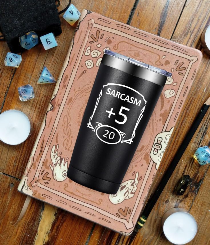 Grifarny Dungeons and Dragons Gifts - Great Gift for DnD Lovers Dragons for Men - Dungeon Master Gifts - D&D Lovers Gamer Gift - Sarcasm 20 oz Tumbler - Image 4