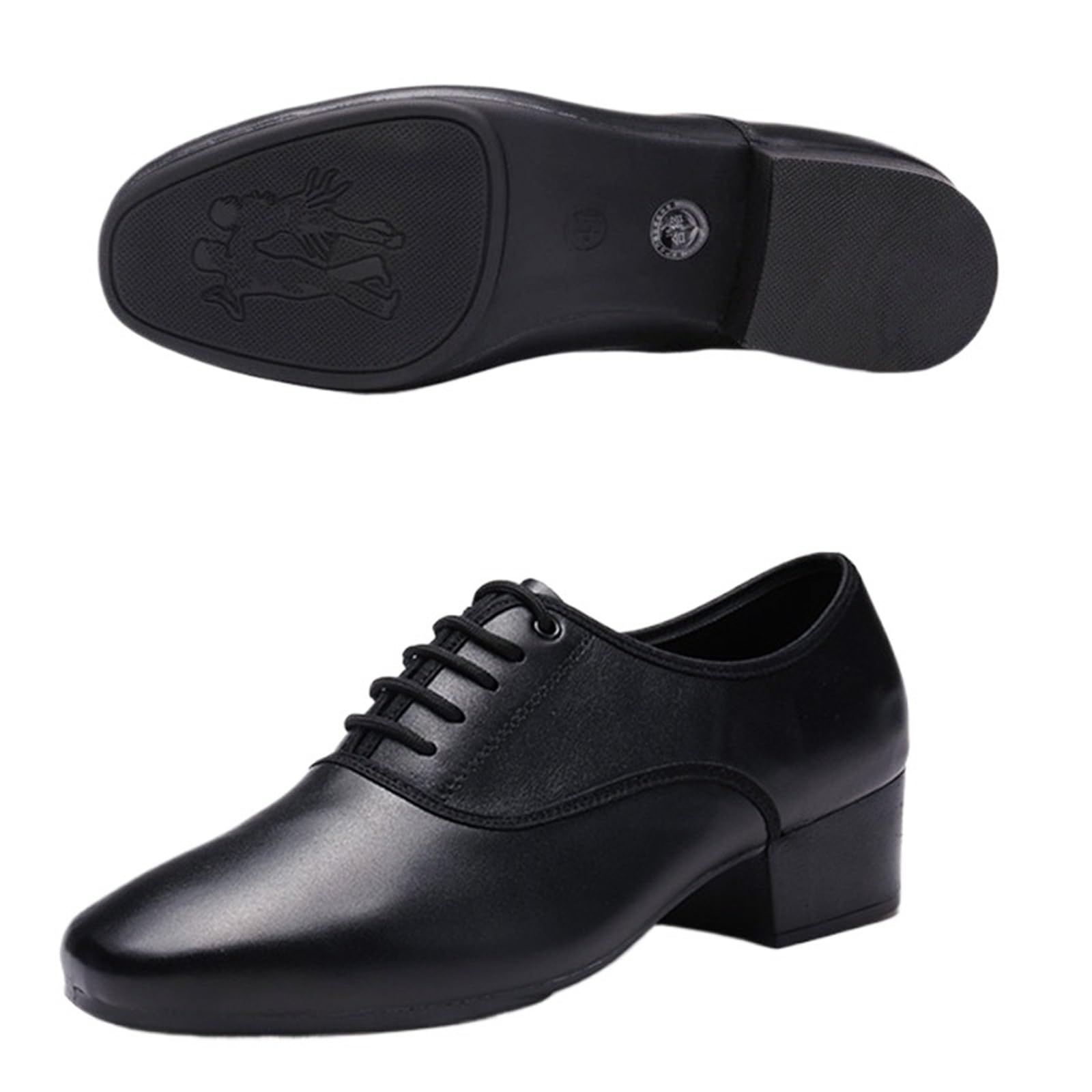 Scarpe da Ballo da Uomo Scarpe da Ballo in Pelle Uomo, Scarpe Sportive quadrate, Soft, Latino Moderne, Ginnastica Valzer