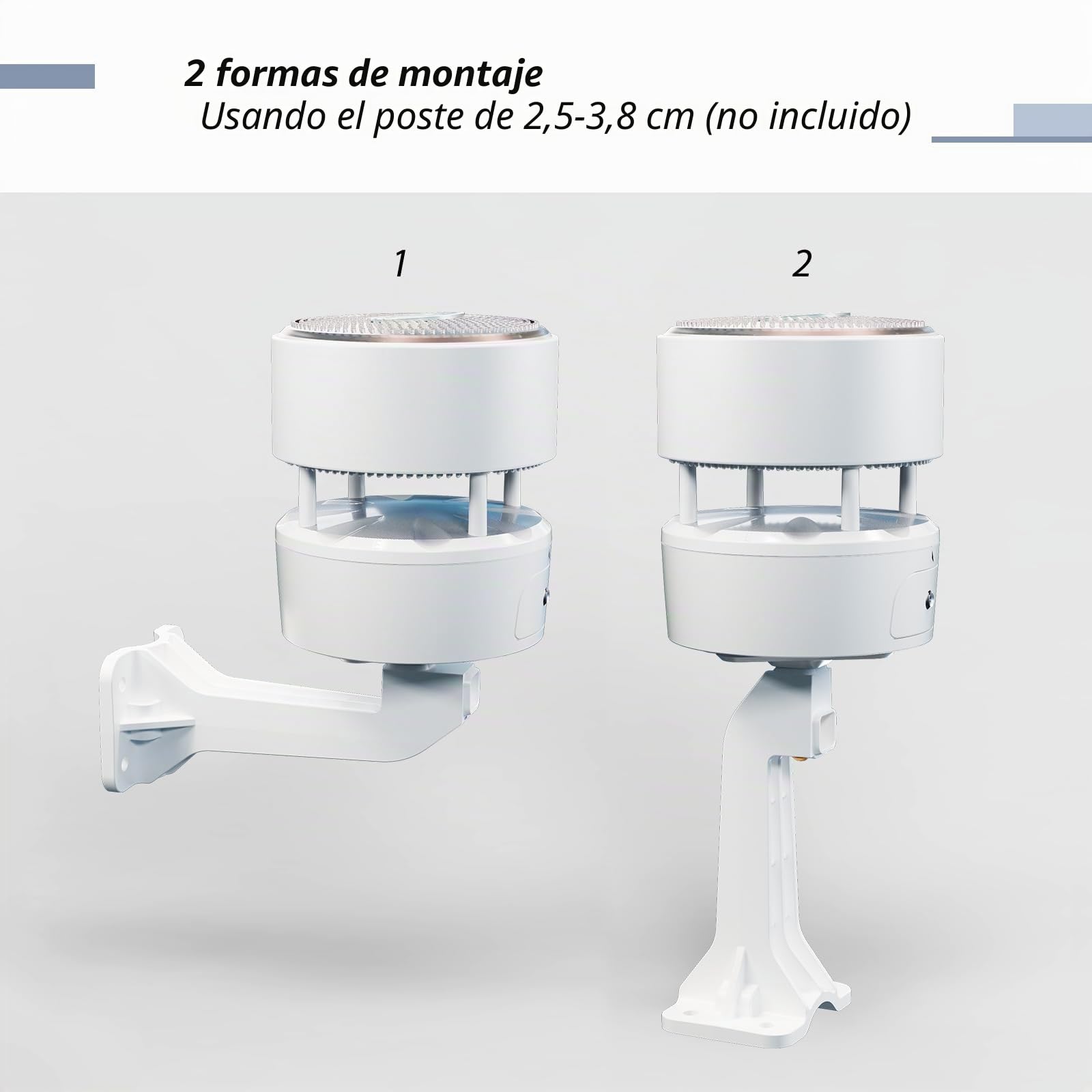 ECOWITT WS85 Sensor meteo para estaciones/consola WS3800/WS3900/HP2560, unidad jardín al aire libre con panel solar, medidor lluvia, sensores
