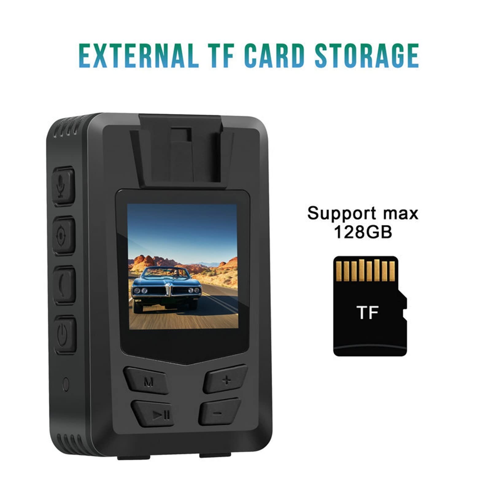 Action Camera Full HD 1080P Registrazione Video Sport Cam Security IR Night Vision Motion Detection Bike Car DV Cattura I Dettagli Con Nitidezza(With 8GB TF Card)