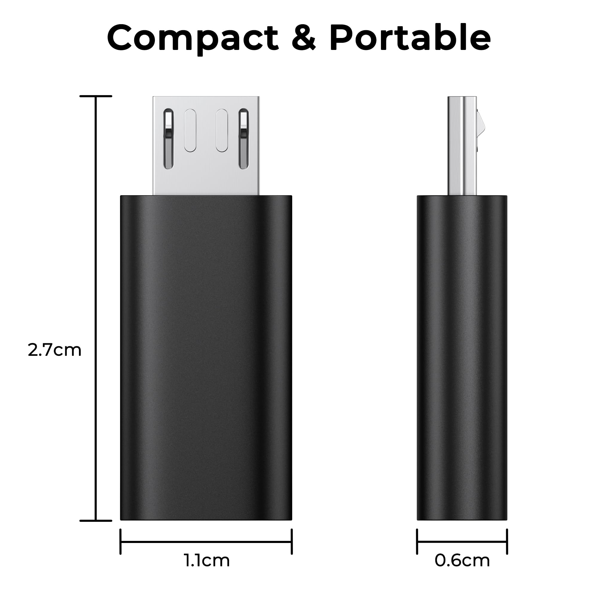 Adapter USB C Auf Micro USB, Typ C (Female) zu Micro-USB (Male) für Samsung, Huawei, Xiaomi, Power Bank