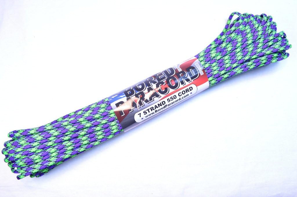 Bored Paracord Brand Paracord/Parachute Cord 7-Strand, 550 Lb. Break Strength Guaranteed U.S. Made, Type III - Zomb Paracord (100 feet)