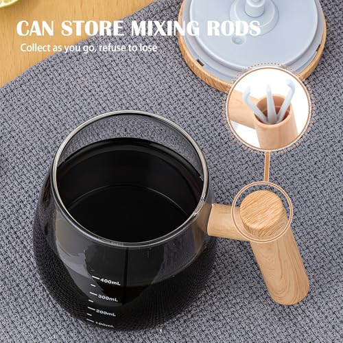 vesaneae Electric Self Stirring Mug, 400ml Mixing Coffee Cup for Home Office Travel, 7000RPM High Speed Self Stirring Cup with Lid and Handle for Powder Coffee Tea Milk Protein Hot Chocolate by Vesaneae - Used condition - Image 7