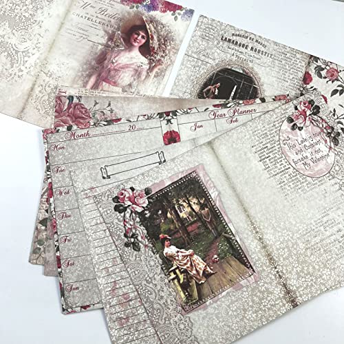 120 Pcs Vintage Scrapbook Paper Junk Journal Supplies Art Crafts Scrapbooking Decorative Journaling Set Card Making Aesthetic Diy Planners Embellishments Frame #TOP3
