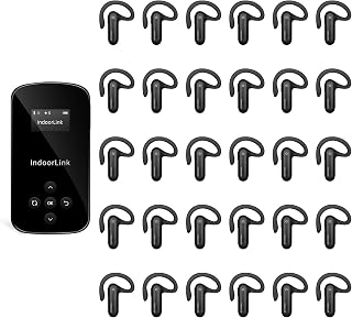 IndoorLink Handheld Wireless Tour Guide System, Whisper Tour Guide Audio System, Wide Working Range, Tour Guide Headsets Set for Church, Factory Visit, Museum Visit, Exhibition, Court.(1T30R)