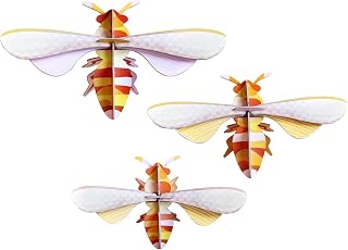 Studio ROOF, Wall Art Bees, Honey Bees, Set of 3, Eco-Friendly & Creative Gift
