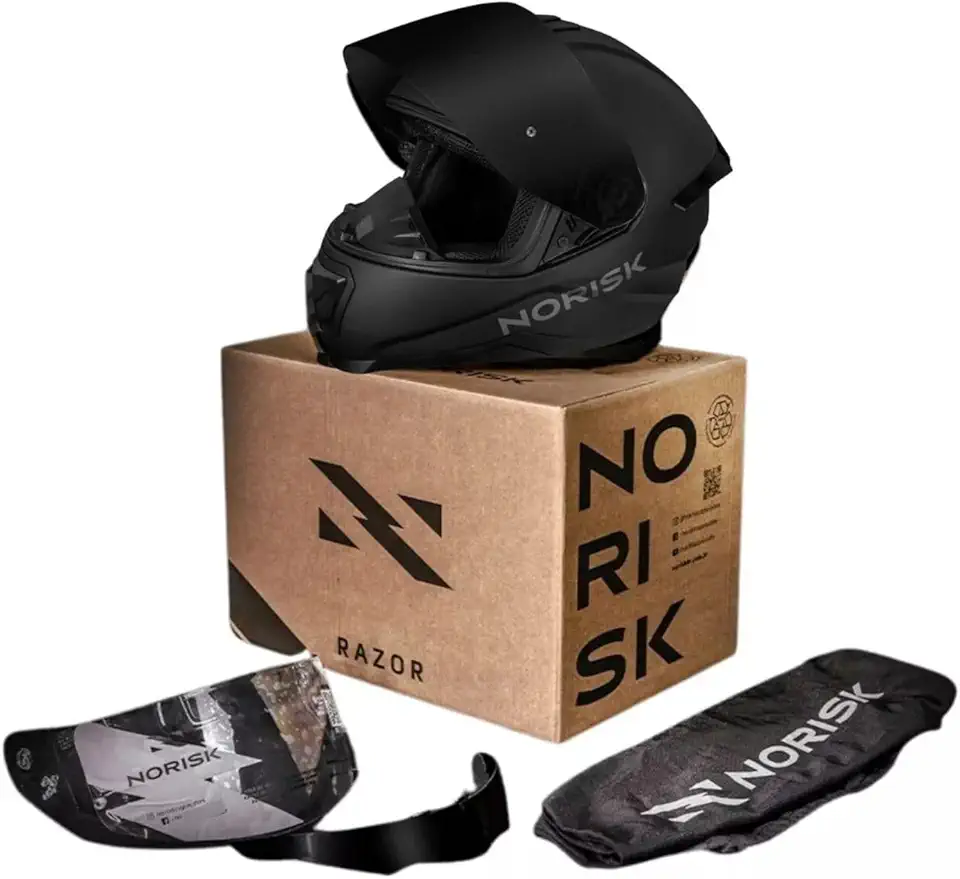 Capacete Norisk Edition Preto Fosco Com 2 Viseiras + Spoiler