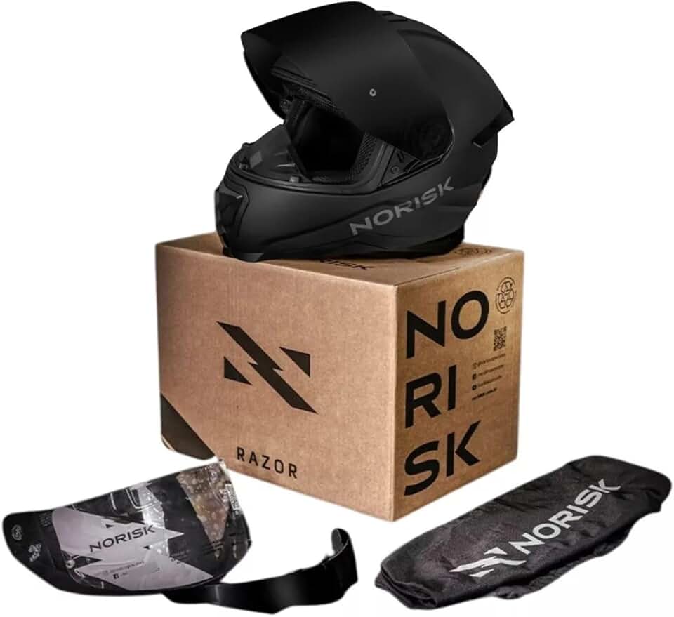 Capacete Norisk Edition Preto Fosco Com 2 Viseiras + Spoiler