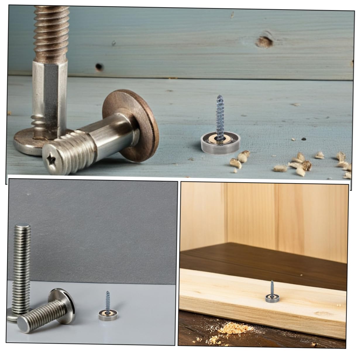 12pcs Advertising Mirror Nails Decorative Screw Caps Sturdy Stainless Steel for Wall Mounting