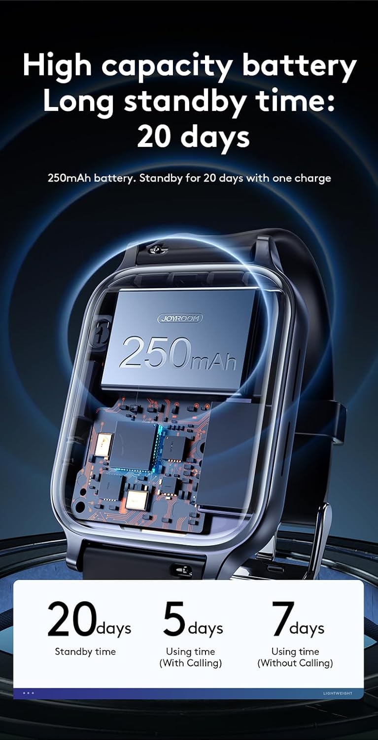 Joyroom JR-FT3 Pro Smart Watch battery capacity
