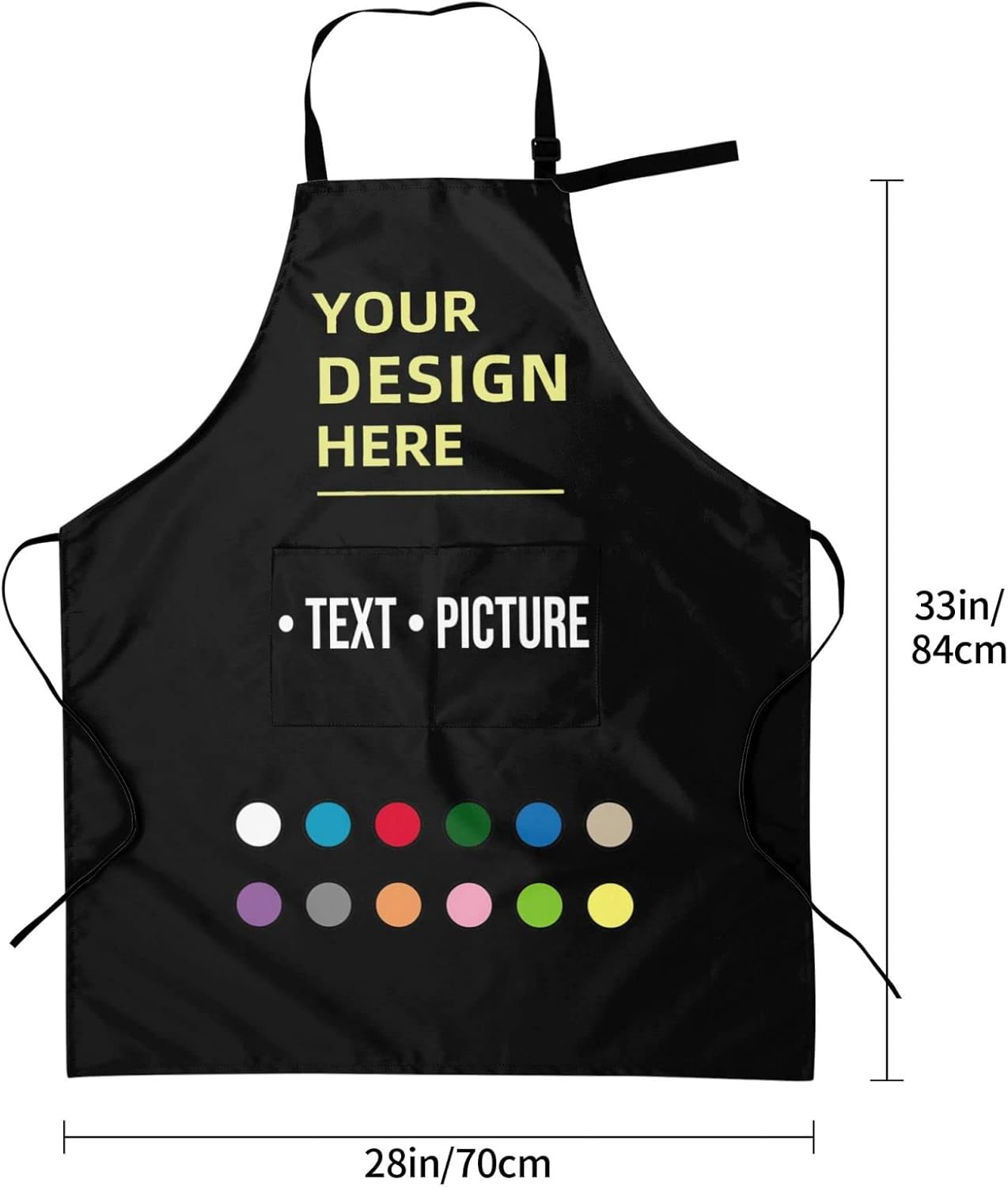 Personalized Custom Aprons Customized Apron for Cooking Baking BBQ Design with Your Picture Name Logo For Women Men - Image 2