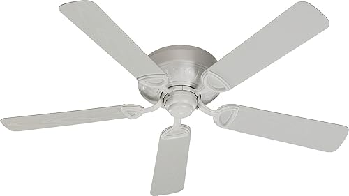 Miniatura 1 de Quorum International 151525-8 Medallion - Ventilador de techo para patio con aspas blancas de estudio, 52 pulgadas, acabado blanco estudio