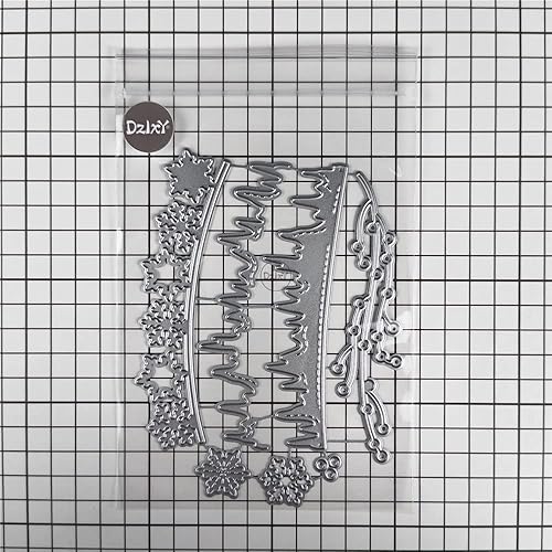 Miniatura 4 de DzIxY Hermosos troqueles de corte de metal de encaje de copos de nieve para kit de fabricación de tarjetas, troquelados, troquelados, plantillas de