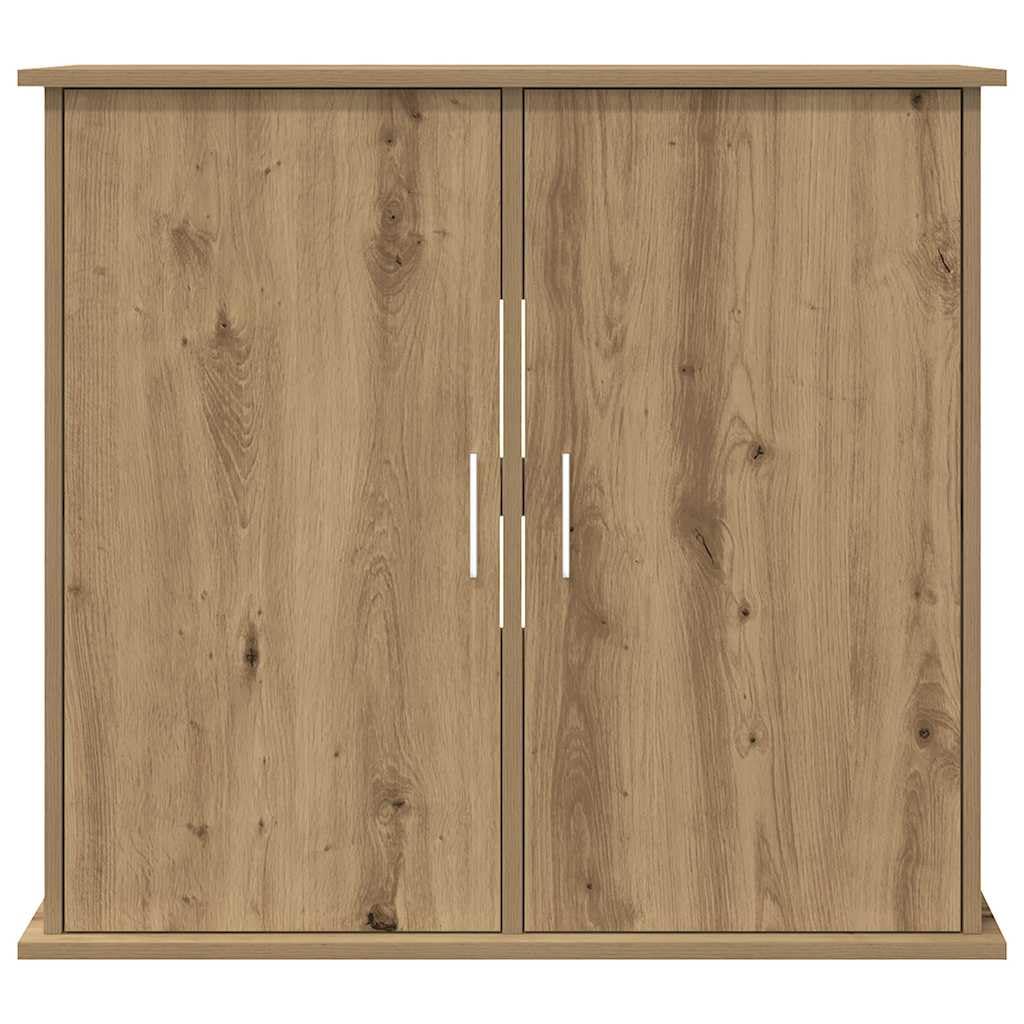 Mangloder - Soporte para acuario, mueble de madera de roble artesano, 81 x 36 x 73 cm, con 4 compartimentos, puerta, espacio de almacenamiento para alimento de peces, accesorios y vivienda