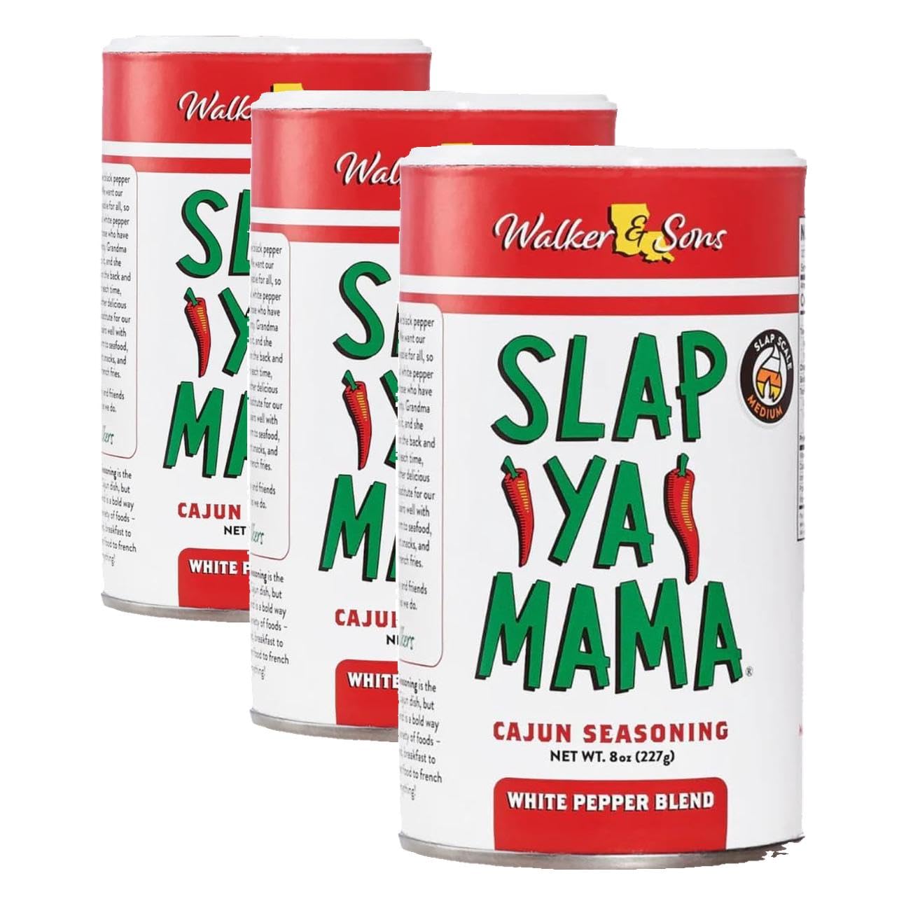 Slap Ya Mama Cajun Seasoning from Louisiana, Hot Blend, No MSG and Kosher, 8 Ounce Can, Pack of 3 image 5