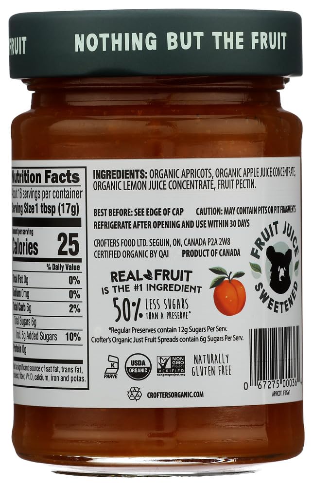 Crofters Organic Apricot Just Fruit Spread, 10 oz | Grocery Pickup
