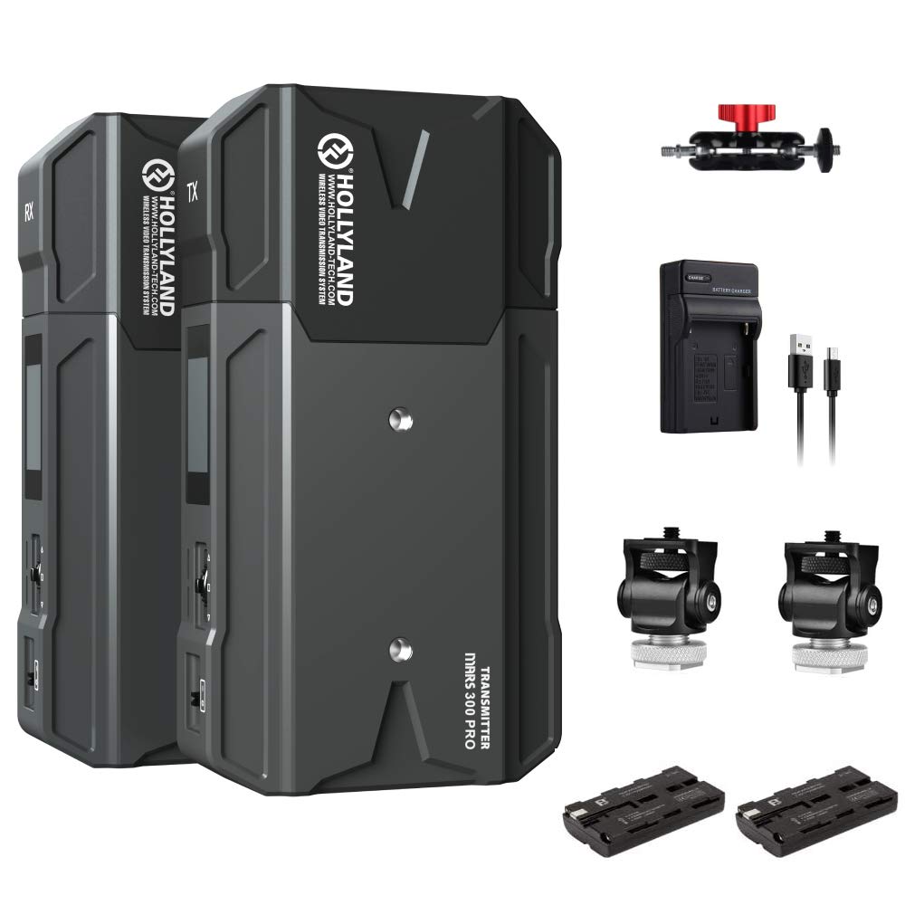 Hollyland Mars 300 Pro Wireless Video Transmission System,300pro Dual HDMI  300ft Image Transmitter Receiver for Canon Nikon Sony DSLR Cameras