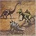 Dino Napkins - 100-Pack Jurassic Dinosaur Disposable Paper Napkins, Kids Birthday Dinosaur Party Supplies, Luncheon Size Folded 6.5 x 6.5 Inches